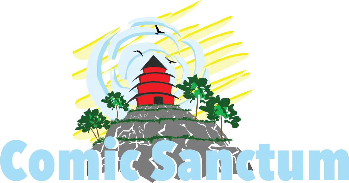 COMIC SANCTUM Logo - Blue Text