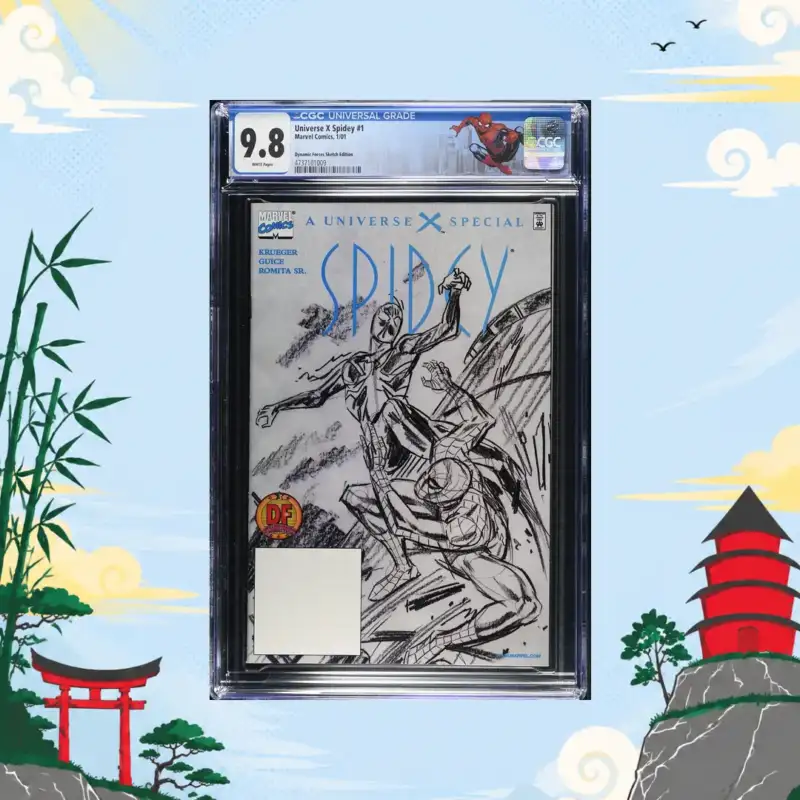 Universe X Spidey #1 CGC 9.8 Dynamic Forces Sketch Edition comic book collectible