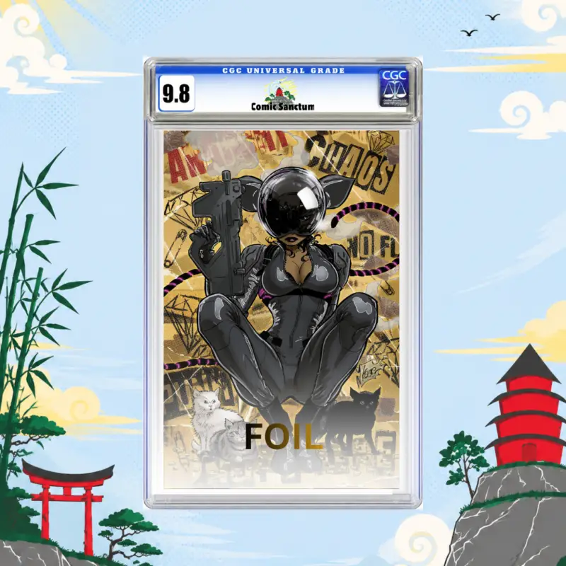 Absolute Catwoman #3 Comic Sanctum Exclusive Kaare Andrews Foil Variant CGC 9.8 graded slab