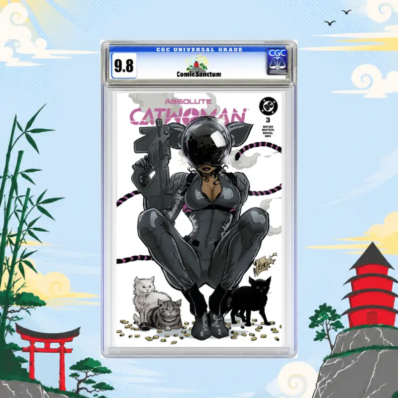 Absolute Catwoman #3 Comic Sanctum Exclusive Kaare Andrews Trade Dress Variant CGC 9.8 graded slab