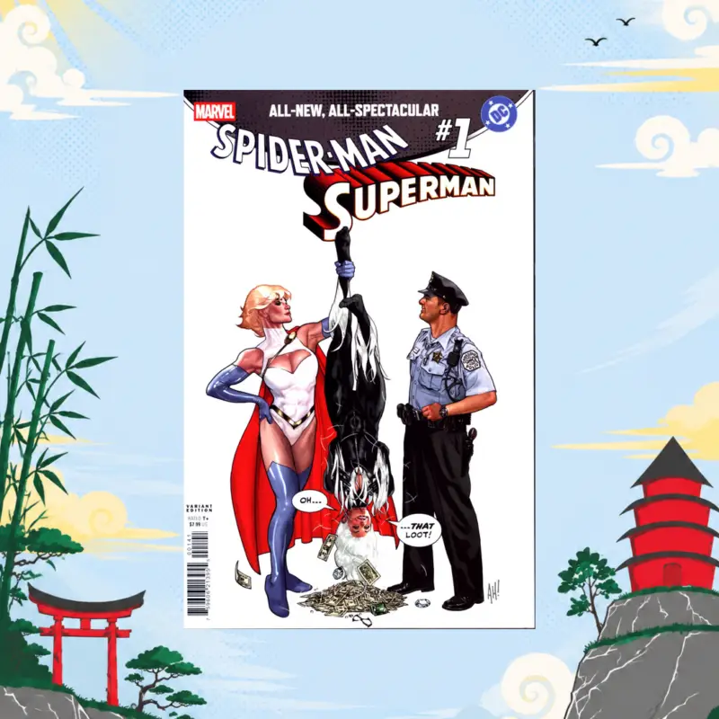 Spider-Man/Superman #1 Adam Hughes Black Cat / Powergirl Variant comic book collectible
