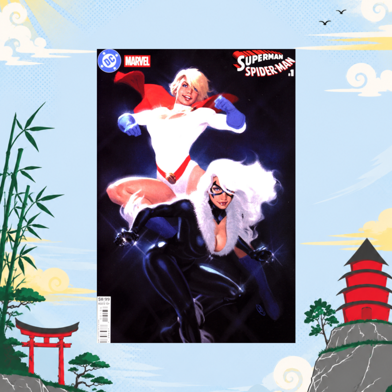 Superman / Spider-Man #1 David Talaski Power Girl & Black Cat Variant comic book collectible